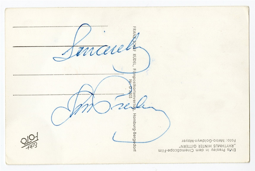 Elvis Presley Signed Postcard