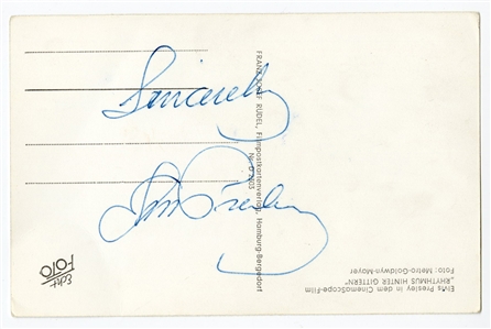 Elvis Presley Signed Postcard