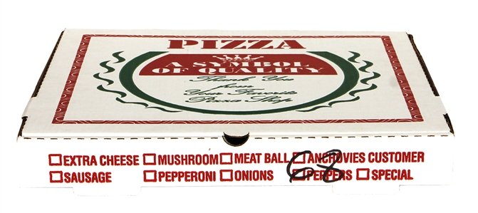 Bo Diddley's Signed with Hand-Drawn Sketches on Pizza Box