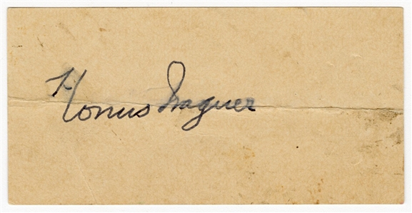 Honus Wagner Beautiful Signed Cut (JSA)