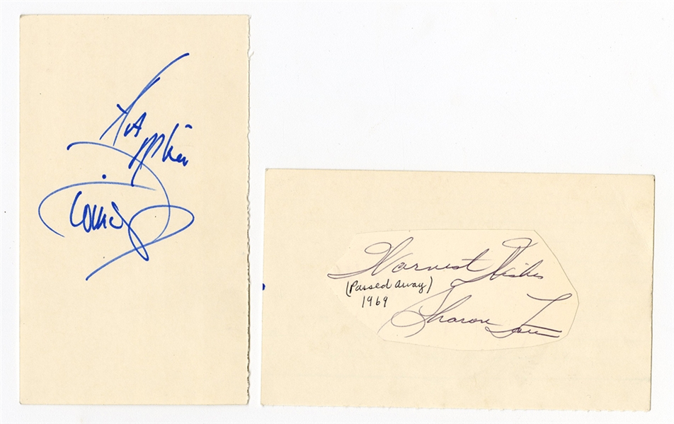 Sharon Tate & Dionne Warwick Signed Cuts (2)