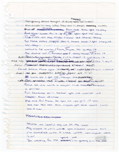 Drake Original Handwritten Working Lyrics for “Do What You Do" - Featured on “Room for Improvement" Mixtape (Beckett)