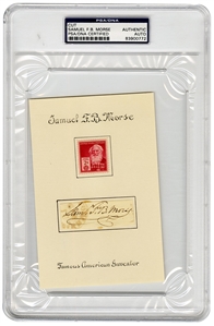 Samuel F.B. Morse Signed Cut - Morse Code (PSA/DNA Encapsulated)