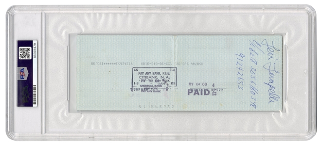 Madonna 1984 Handwritten & Signed Check (PSA/DNA Encapsulated)