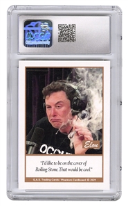 2021 GAS Trading Cards Series 1 Elon Musk Prism (CGC MINT 9)