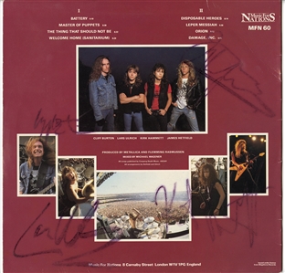 Metallica Signed "Master of Puppets" Album With Cliff Burton (Beckett)