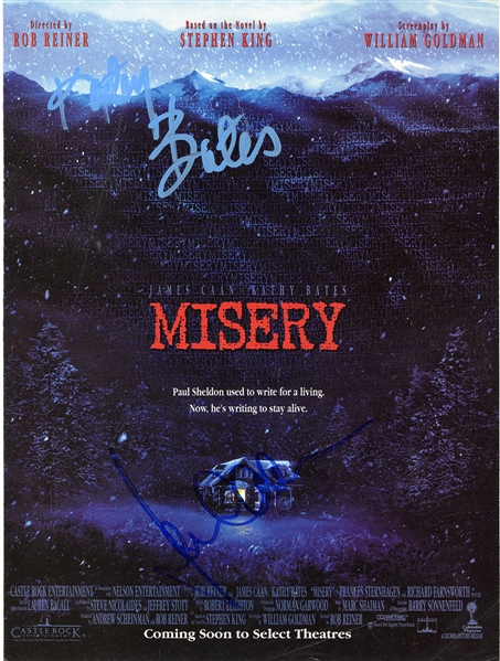 Misery James Caan & Kathy Bates Signed Movie Print