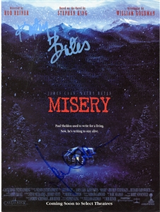 Misery James Caan & Kathy Bates Signed Movie Print