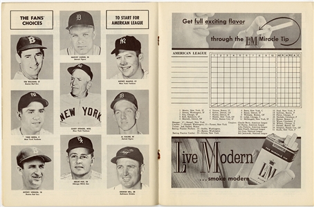 1956 American League All-Star Team Signed Program (27) (JSA & PSA)