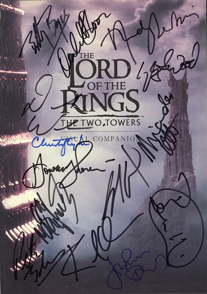 The Lord of The Rings The Two Towers Cast Signed Visual Companion Book