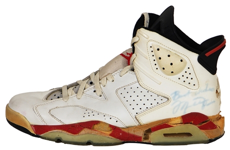 1991 Michael Jordan Game-Used & Signed Nike Air Jordan VI Sneaker (JSA)