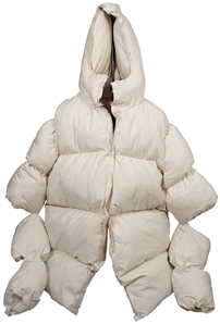 Billie Eilish 2022 Coachella Stage Worn White Oversized Jacket
