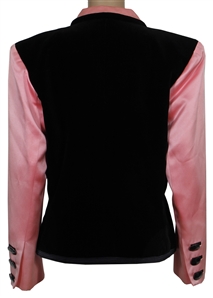 Chappell Roan Fall 1988 Yves Saint Laurent Rive Gauche Pink, Black and White Satin Colorblock Jacket Worn For First Grammy's Appearance! (SIA Photomatch & RGU)