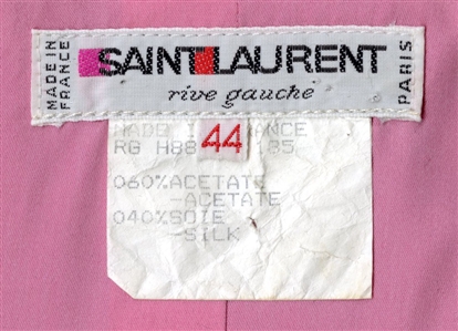 Chappell Roan Fall 1988 Yves Saint Laurent Rive Gauche Pink, Black and White Satin Colorblock Jacket Worn For First Grammy's Appearance! (SIA Photomatch & RGU)