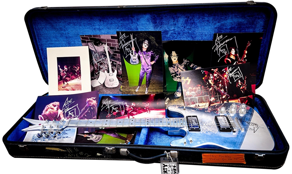 KISS Ace Frehley Owned & Stage Played Circa 1975-1977 Veleno Aluminum Guitar (Ace Frehley LOA)