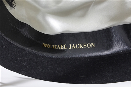 Michael Jackson Owned & 6/12/1988 “BAD World Tour Concert Used Black Fedora Hat