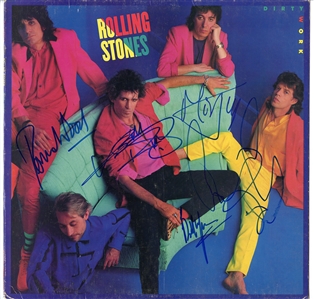 The Rolling Stones Signed "Dirty Work" Album (JSA & REAL)