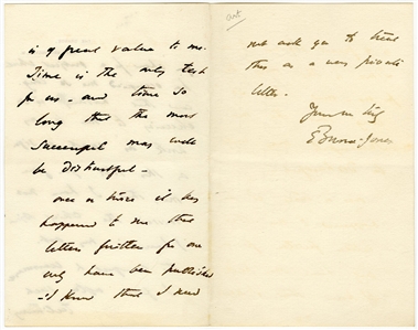 Sir Edward Burne-Jones Signed & Handwritten Five Page Letter