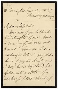 Christina Rossetti Handwritten & Signed Four Page Letter