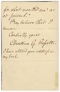 Christina Rossetti Handwritten & Signed Four Page Letter