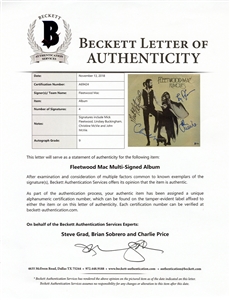 Stevie Nicks Signed Stage Used Drumhead with Fleetwood Mac Signed “Rumours Album (4) (Beckett & PSA)