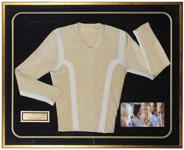 Mark Wahlberg Screen Worn Gold & White Sparkle Shirt For 1997 “Boogie Nights" Film