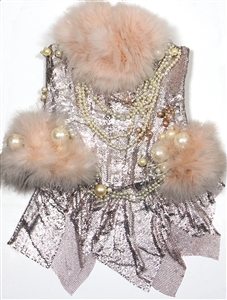 Cardi B The Blonds 2017 New York Fashion Week Show Worn Silver Corset With Fur Accents