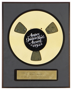 Def Leppard Steve Clark Personally Owned & Presented 1988 Golden Reel Ampex Record Award For “Hysteria"