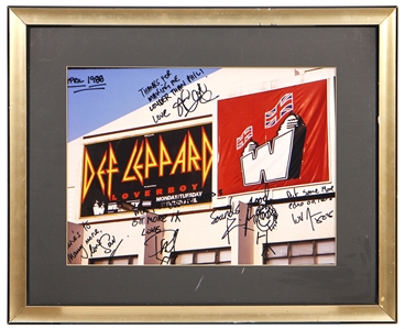 Def Leppard Band Signed Photograph Signed & Inscribed To One Another Following “Hysteria" Album Release! (REAL)