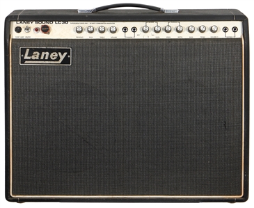 Def Leppard Steve Clark Owned & 6/5/1979 Stage Used Laney Sound LC30 Amp With Steve Clarks Belt & Signed Bank Card
