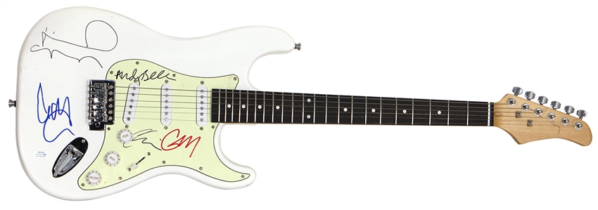 Oasis Band Signed White Guitar (ACOA)