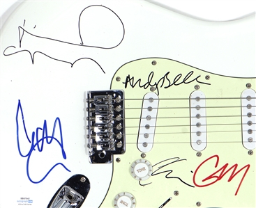 Oasis Band Signed White Guitar (ACOA)