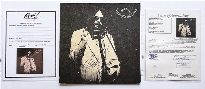 Neil Young Signed “Tonights The Night" Album (JSA & REAL)