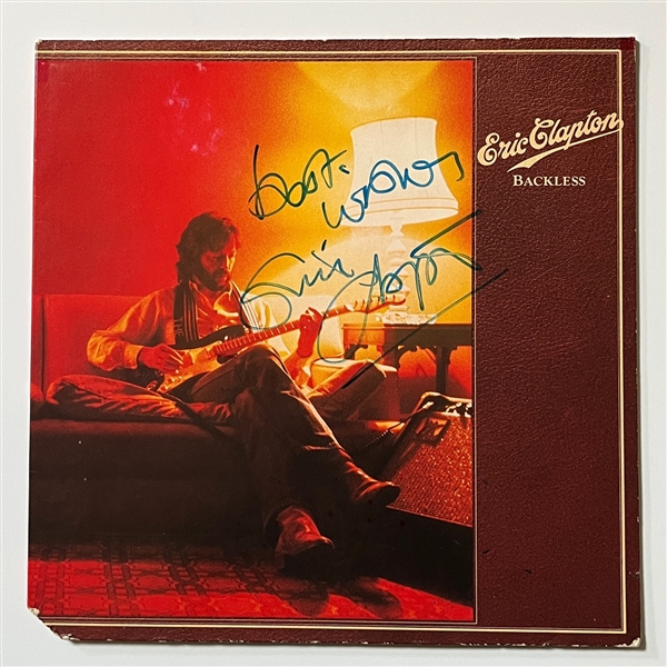 Eric Clapton Vintage Signed “Backless" Album (REAL)