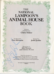 John Belushi Signed “National Lampoons Animal House" Book (PSA/DNA)