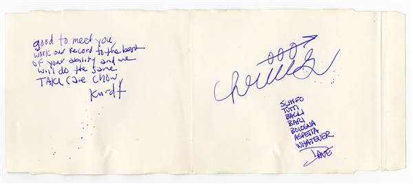 Nirvana Band Signed “Smells Like Teen Spirit" CD Insert (JSA & REAL)