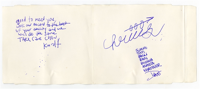 Nirvana Band Signed “Smells Like Teen Spirit" CD Insert (JSA & REAL)