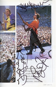 Multi-Signed LIVE AID Concert Book (1985) - Featuring Autographs of Queen, Elton John & More (JSA)