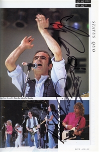 Multi-Signed LIVE AID Concert Book (1985) - Featuring Autographs of Queen, Elton John & More (JSA)
