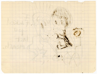 The Beatles John Lennon Incredible Hand Drawn Self-Portrait With “I F**ked You Last Month Inscription (Astrid Kirchherr Collection & Caiazzo)