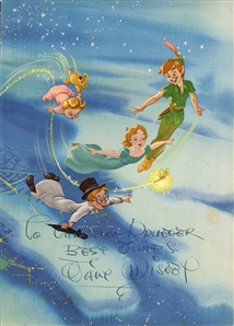 Walt Disney Incredibly Rare Signed “Peter Pan" Book (Phil Sears)
