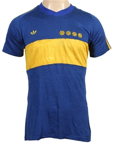 Diego Maradona Historic Match Worn Boca Juniors Jersey 10/11/1981 Over 2 Goals Scored! (MEARS)