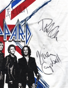 Def Leppard Signed UK Concert T-Shirt (REAL)
