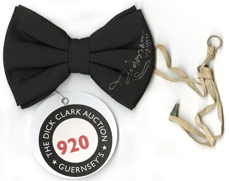 Madonna Signed & Worn Bow Tie During 1990 ‘Blonde Ambition" Tour