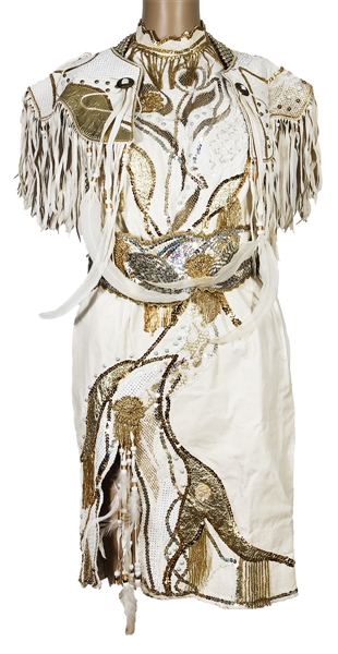 Tanya Tucker Leather Halter Dress Stage Ensemble
