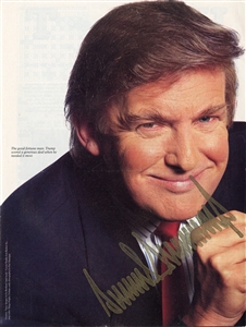 Donald Trump Signed Magazine Photograph