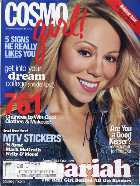Mariah Carey Signed Cosmo Girl! Magazine Cover