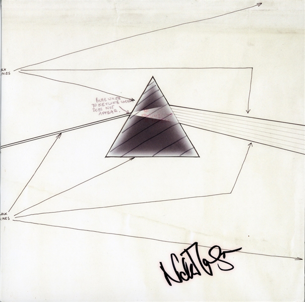 Nick Mason Signed Alternative “Dark Side Of the Moon" Album Cover