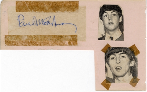 Paul McCartney Vintage Signed Cut (ACOA)