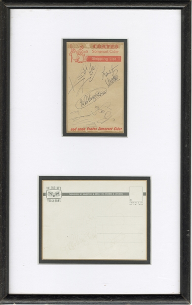 The Rolling Stones Signed Coates Somerset Cider Shopping List With Brian Jones (Beckett)